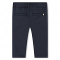 Plain cotton twill trousers BOSS for BOY