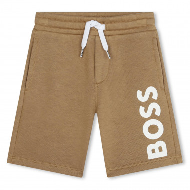Fleece bermuda met logo BOSS Voor