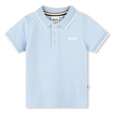 Short-sleeved cotton polo BOSS for BOY