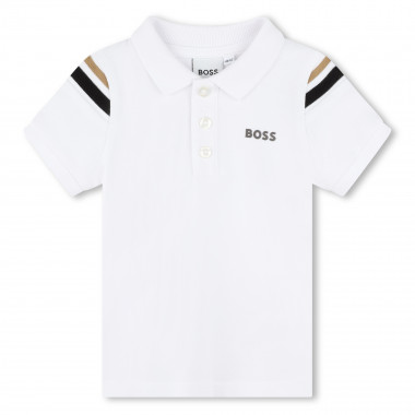 Button-up cotton polo BOSS for BOY