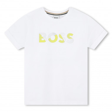 T-shirt manches courtes revers BOSS pour FILLE