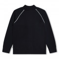 Cotton tricot zip sweatshirt BOSS for BOY