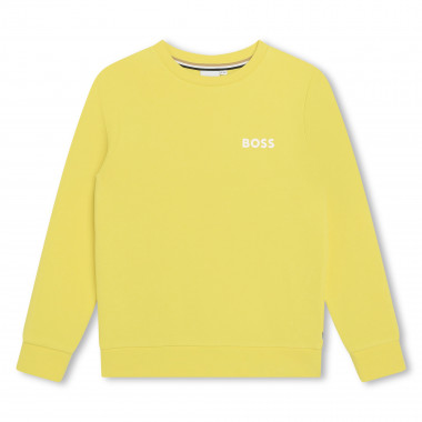 Fleece sweater met print BOSS Voor