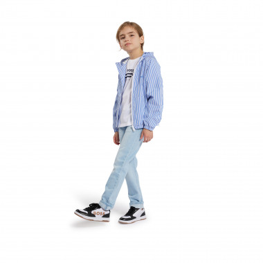 Blouson rayé à capuche BOSS pour GARCON
