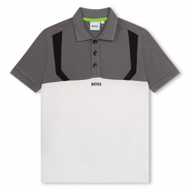 Polo shirt with panel details BOSS for BOY