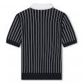 Striped polo shirt with pocket BOSS for BOY