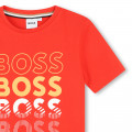 Cotton round-collar T-shirt BOSS for BOY
