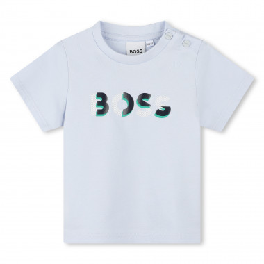 Press-stud cotton T-shirt BOSS for BOY