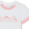 T-shirt colletto a pressione BOSS Per BAMBINA