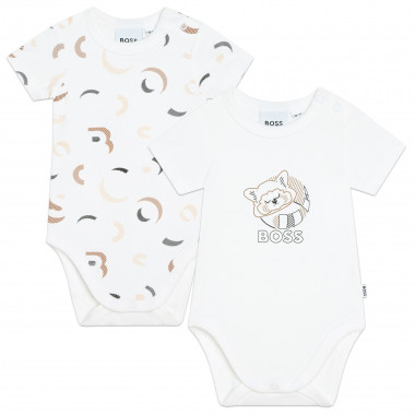 Two-pack of printed onesies BOSS for UNISEX