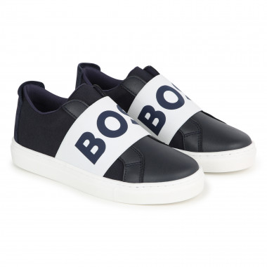 Trainers with branded elastic BOSS for BOY