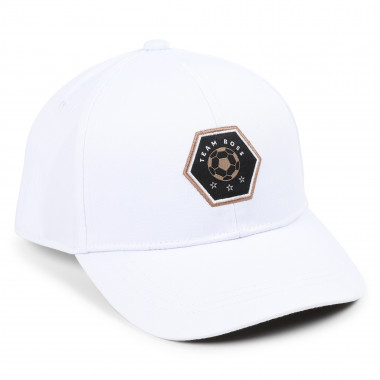 Cotton baseball cap with badge BOSS for BOY