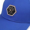 Cotton baseball cap with badge BOSS for BOY