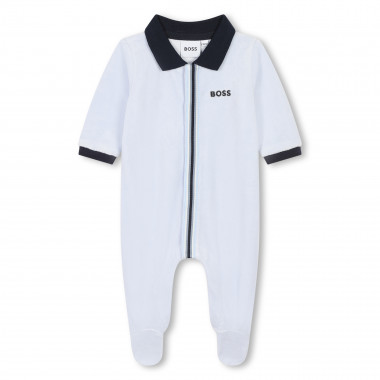 Pijama terciopelo cuello polo BOSS para NIÑO