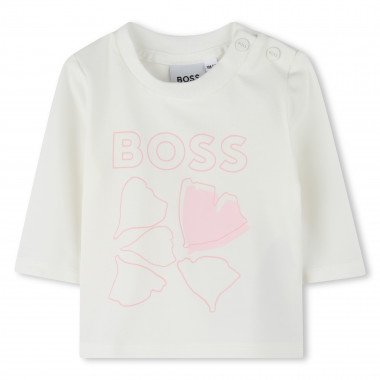 Camiseta con estampado pétalos BOSS para NIÑA