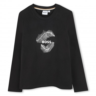 T-shirt en coton majoritaire BOSS pour FILLE