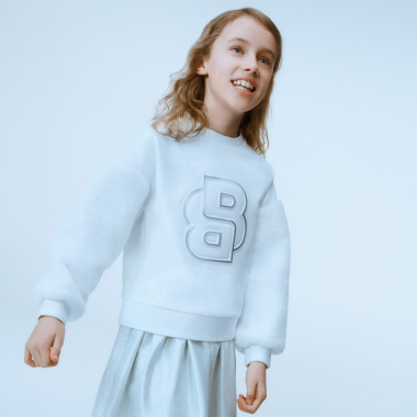 Sweat-shirt bimatière BOSS pour FILLE