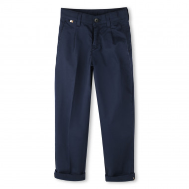 Plain twill chino trousers BOSS for BOY