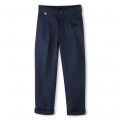 Plain twill chino trousers BOSS for BOY