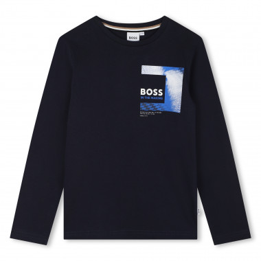 T-shirt met lange mouwen BOSS Voor