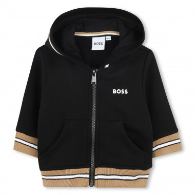 Hooded fleece cardigan BOSS for BOY