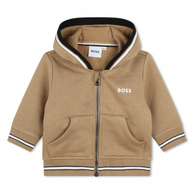 Hooded fleece cardigan BOSS for BOY