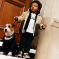 Two-tone hooded puffer jacket BOSS for BOY