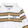 Polo rayé en coton BOSS pour GARCON