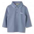 Cotton piqué polo BOSS for BOY