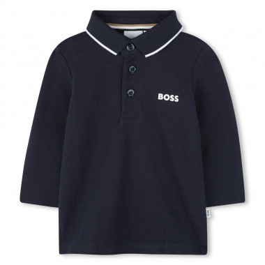 Cotton piqué polo BOSS for BOY