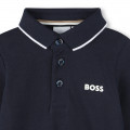 Cotton piqué polo BOSS for BOY