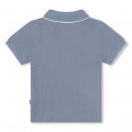 Plain cotton piqué polo BOSS for BOY