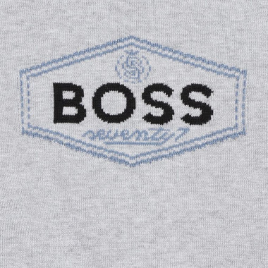 Katoenen trui met logo BOSS Voor