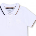 Striped cotton polo BOSS for BOY