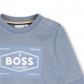 Fleece sweatshirt ronde hals BOSS Voor