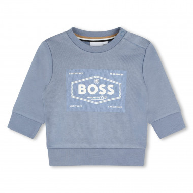 Round-neck fleece sweatshirt BOSS for BOY