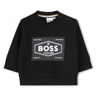 Sweat-shirt molleton col rond BOSS pour GARCON