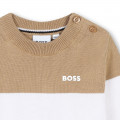 Pull rayé en coton BOSS pour GARCON