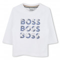 Cotton multi-logo T-shirt BOSS for BOY