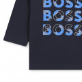 Camiseta de algodón multilogo BOSS para NIÑO