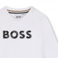 Camiseta de algodón con logo BOSS para NIÑO