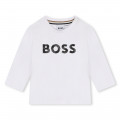 T-shirt in cotone con logo BOSS Per RAGAZZO