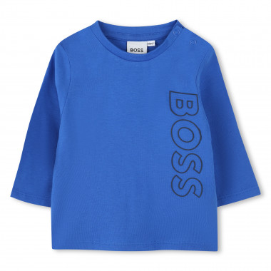 T-shirt en coton logo vertical BOSS pour GARCON