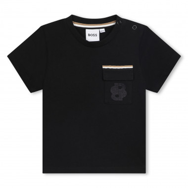 Cotton T-shirt with pocket BOSS for BOY