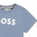 Camiseta de algodón con logo BOSS para NIÑO