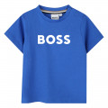 Camiseta de algodón con logo BOSS para NIÑO