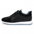 Lace-up trainers with leather BOSS for BOY