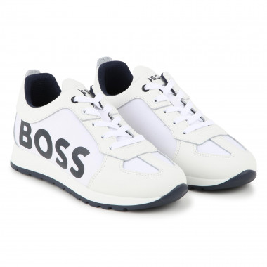 Sneakers stringate misto pelle BOSS Per RAGAZZO