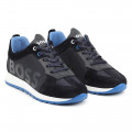 Lace-up trainers with leather BOSS for BOY