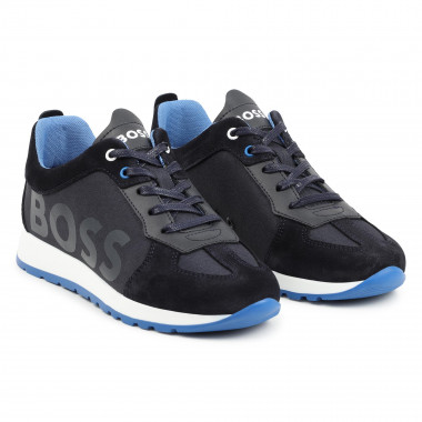 Sneakers stringate misto pelle BOSS Per RAGAZZO